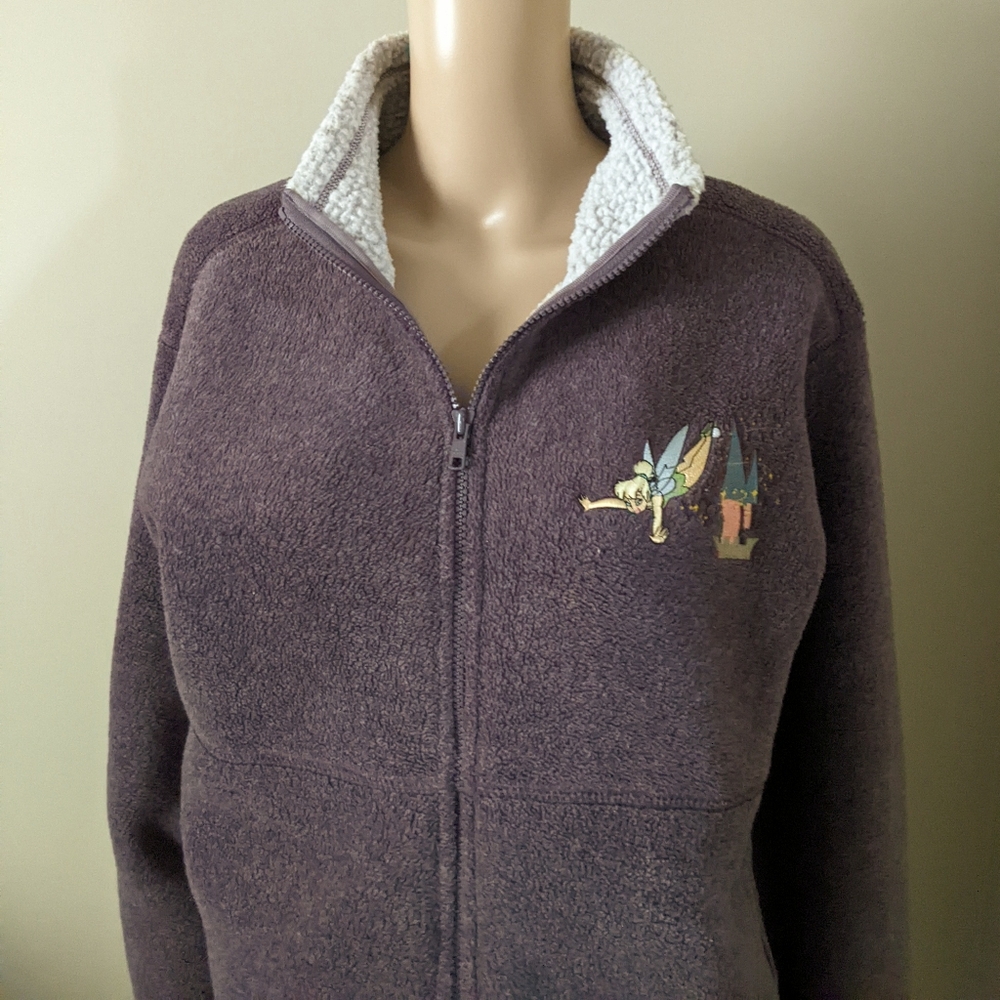 Disney Tinkerbell Fairy fleece purple sweater, size large